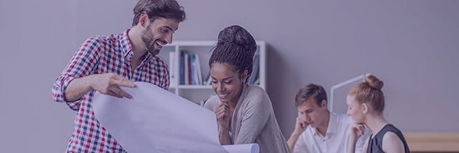 UG Images 318x106-35 male colleague showing female colleague poster