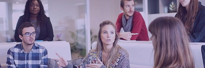 UG Images 318x106-4 coworkers talking and listening to each other