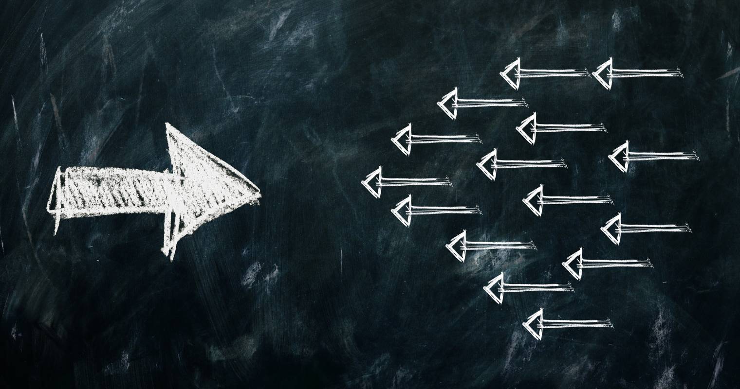 Conflict Management illustration with arrows