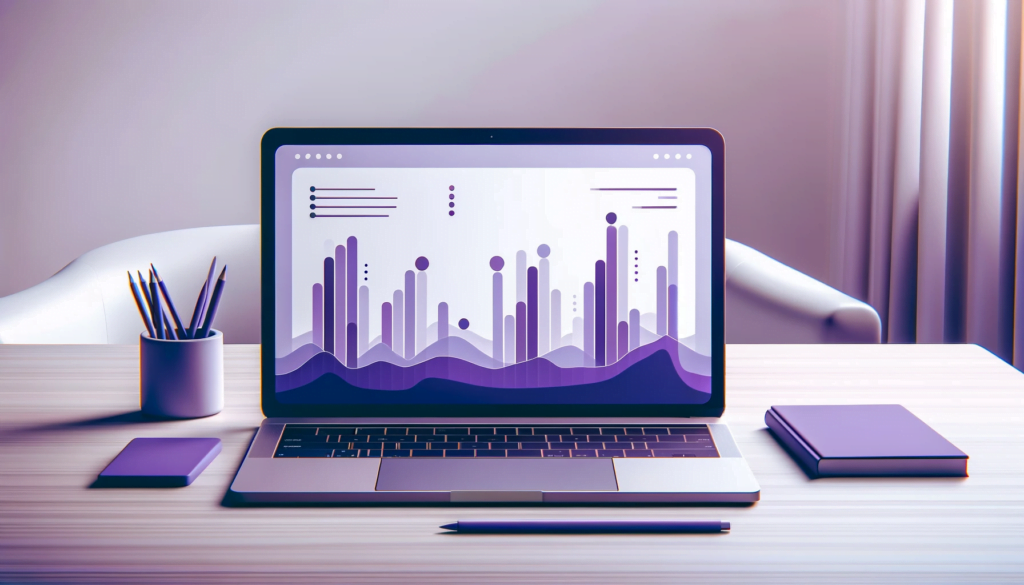 An image of a laptop showing the results of an employee engagement survey