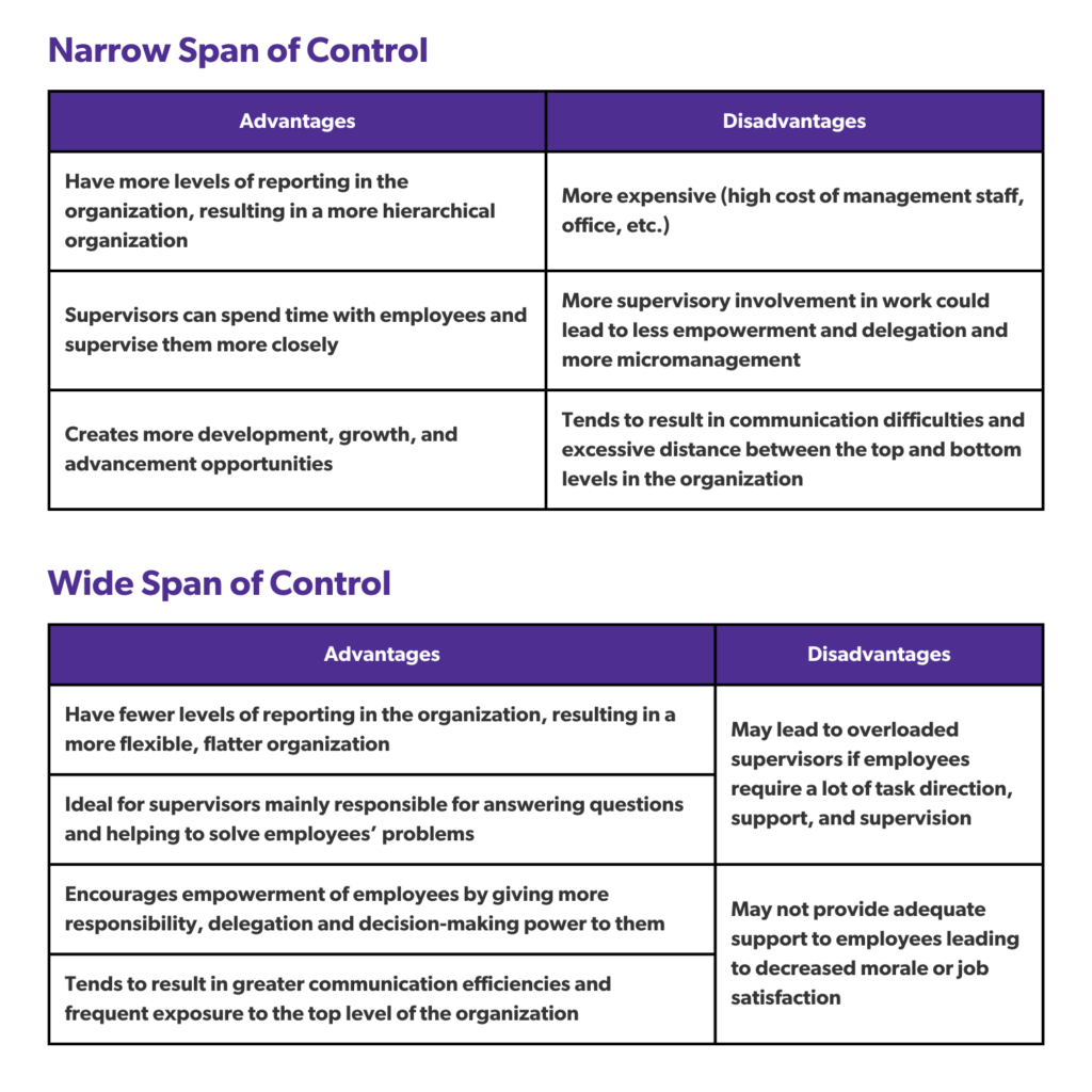 Average span of control