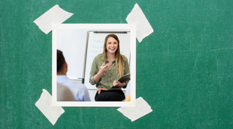 A photo of employee training stuck on a wall